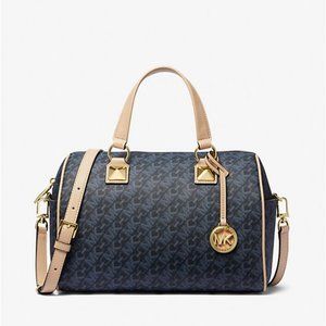 MICHAEL KORS Grayson Medium Empire Signature Logo Satchel